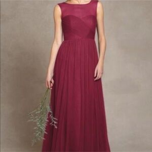 Jenny Yoo Aria Dress Tulle Mesh Crimson Gown 8
